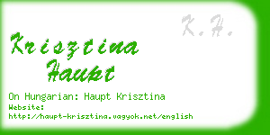 krisztina haupt business card